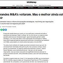 Os grandes M&As voltaram. Mas o melhor ainda est por vir